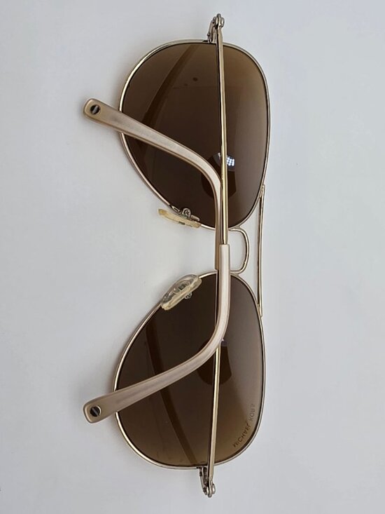 Michael Kors Jet Set M2047S 780 Gold Frame Brown Glass Lens Aviator Sunglasses main image 4